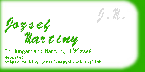 jozsef martiny business card
